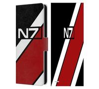 Head Case Designs Licenza Ufficiale EA Bioware Mass Effect N7 Logo Strisce Grafiche Custodia Portafoglio in Pelle Compatibile con Samsung Galaxy S25 Fe