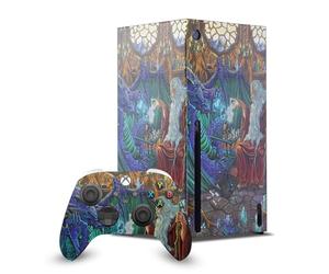 Head Case Designs Licenza Ufficiale Ed Beard Jr L'amicizia del mago Draghi Pacchetto Console Da Gioco Wrap E Pelle Per Controller Compatibile con Xbox Series X