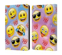 Head Case Designs Licenza Ufficiale Emoji® Felice Smileys Custodia Portafoglio in Pelle Compatibile con Apple iPad Air 2 (2014)