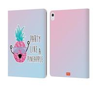 Head Case Designs Licenza Ufficiale Emoji® Festa Cactus E Ananas Custodia Portafoglio in Pelle Compatibile con Apple iPad Air 13 2024/2025