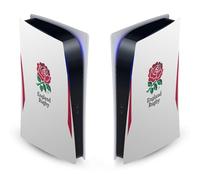 Head Case Designs Licenza Ufficiale England Rugby Union Home 2025/26 Kit Stemma Vinile Frontalino Sticker Gaming Pelle Adesivo Compatibile con Sony Playstation 5 PS5 Digital Edition Console