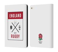 Head Case Designs Licenza Ufficiale England Rugby Union Icone Rosa Rossa Custodia Portafoglio in Pelle Compatibile con Apple iPad Air 2 (2014)