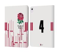 Head Case Designs Licenza Ufficiale England Rugby Union Posizione 4 2022/23 Giocatori Home Kit Custodia Portafoglio in Pelle Compatibile con Apple iPad Air 13 2024/2025
