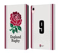 Head Case Designs Licenza Ufficiale England Rugby Union Posizione 9 2023/24 Giocatori Home Kit Custodia Portafoglio in Pelle Compatibile con Apple iPad Mini (2021/2024)