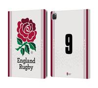 Head Case Designs Licenza Ufficiale England Rugby Union Posizione 9 2023/24 Giocatori Home Kit Custodia Portafoglio in Pelle Compatibile con Apple iPad PRO 12.9 2020/2021/2022