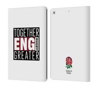 Head Case Designs Licenza Ufficiale England Rugby Union Together Greater Logo Rosa Rossa Custodia Portafoglio in Pelle Compatibile con Apple iPad 10.2 2019/2020/2021