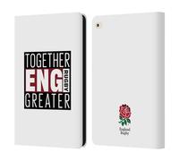Head Case Designs Licenza Ufficiale England Rugby Union Together Greater Logo Rosa Rossa Custodia Portafoglio in Pelle Compatibile con Apple iPad Air 2 (2014)