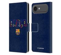 Head Case Designs Licenza Ufficiale FC Barcelona Barca al Neon Grafica Custodia Portafoglio in Pelle Compatibile con Apple iPhone 17 Air