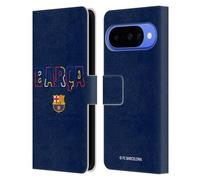 Head Case Designs Licenza Ufficiale FC Barcelona Barca Al Neon Grafica Custodia Portafoglio in Pelle Compatibile con Google Pixel 10