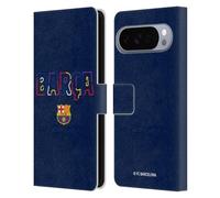Head Case Designs Licenza Ufficiale FC Barcelona Barca Al Neon Grafica Custodia Portafoglio in Pelle Compatibile con Google Pixel 10 Pro XL