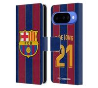 Head Case Designs Licenza Ufficiale FC Barcelona Frenkie de Jong 2020/21 Giocatori Home Kit Gruppo 1 Custodia Portafoglio in Pelle Compatibile con Google Pixel 10
