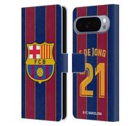 Head Case Designs Licenza Ufficiale FC Barcelona Frenkie de Jong 2020/21 Giocatori Home Kit Gruppo 1 Custodia Portafoglio in Pelle Compatibile con Google Pixel 10 Pro XL