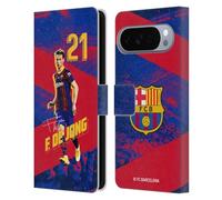 Head Case Designs Licenza Ufficiale FC Barcelona Frenkie De Jong 2020/21 Prima Squadra Gruppo 1 Custodia Portafoglio in Pelle Compatibile con Google Pixel 10 Pro XL