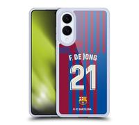 Head Case Designs Licenza Ufficiale FC Barcelona Frenkie de Jong 2021/22 Giocatori Home Kit Gruppo 1 Custodia in Gel [Protezione di Grado Militare] Compatibile con Samsung Galaxy S25 Edge