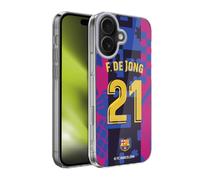 Head Case Designs Licenza Ufficiale FC Barcelona Frenkie de Jong 2021/22 Giocatori Kit Third Gruppo 1 Custodia in Gel [Protezione di Grado Militare] Compatibile con Apple iPhone 17