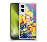 Head Case Designs Licenza Ufficiale FC Barcelona Frenkie de Jong 2022/23 Prima Squadra Custodia in Gel [Protezione di Grado Militare] Compatibile con Samsung Galaxy S25 Edge