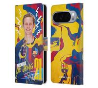 Head Case Designs Licenza Ufficiale FC Barcelona Frenkie de Jong 2022/23 Prima Squadra Custodia Portafoglio in Pelle Compatibile con Google Pixel 10 Pro XL