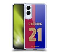 Head Case Designs Licenza Ufficiale FC Barcelona Frenkie de Jong 2024/25 Giocatori Home Kit Custodia in Gel [Protezione di Grado Militare] Compatibile con Samsung Galaxy S25 Edge