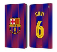 Head Case Designs Licenza Ufficiale FC Barcelona GAVI 2025/26 Giocatori Home Kit Custodia Portafoglio in Pelle Compatibile con Fire HD 8/Fire HD 8 Plus 2020