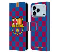 Head Case Designs Licenza Ufficiale FC Barcelona in casa 2019/20 Kit Cresta Custodia Portafoglio in Pelle Compatibile con Apple iPhone 17 PRO