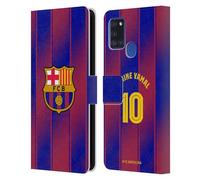 Head Case Designs Licenza Ufficiale FC Barcelona Lamine?Yamal 2025/26 Giocatori Home Kit Custodia Portafoglio in Pelle Compatibile con Samsung Galaxy A21s (2020)