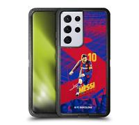 Head Case Designs Licenza Ufficiale FC Barcelona Lionel Messi 2020/21 Prima Squadra Gruppo 1 Custodia Antiurto Ultra Blindata Compatibile con Samsung Galaxy S21 Ultra 5G
