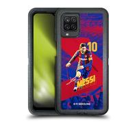 Head Case Designs Licenza Ufficiale FC Barcelona Lionel Messi 2020/21 Prima Squadra Gruppo 1 Custodia Antiurto Ultra Blindata Compatibile con Samsung Galaxy A12 (2020)