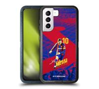 Head Case Designs Licenza Ufficiale FC Barcelona Lionel Messi 2020/21 Prima Squadra Gruppo 1 Custodia Antiurto Ultra Blindata Compatibile con Samsung Galaxy S21 5G