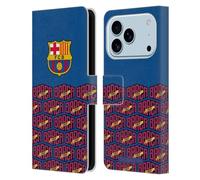Head Case Designs Licenza Ufficiale FC Barcelona Logo E Modello FORCA Barca Custodia Portafoglio in Pelle Compatibile con Apple iPhone 17 PRO