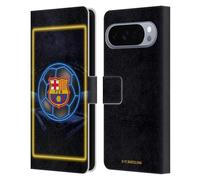 Head Case Designs Licenza Ufficiale FC Barcelona Logo Neon Custodia Portafoglio in Pelle Compatibile con Google Pixel 10 Pro XL