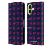 Head Case Designs Licenza Ufficiale FC Barcelona Motivo con Stemma Grafica Custodia Portafoglio in Pelle Compatibile con Apple iPhone 17