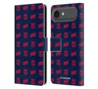 Head Case Designs Licenza Ufficiale FC Barcelona Motivo con Stemma Grafica Custodia Portafoglio in Pelle Compatibile con Apple iPhone 17 Air
