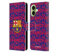 Head Case Designs Licenza Ufficiale FC Barcelona Motivo Grafica Custodia Portafoglio in Pelle Compatibile con Apple iPhone 17