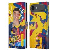 Head Case Designs Licenza Ufficiale FC Barcelona Pedri 2022/23 Prima Squadra Custodia Portafoglio in Pelle Compatibile con Apple iPhone 17 Air