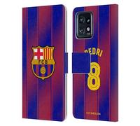 Head Case Designs Licenza Ufficiale FC Barcelona Pedri 2025/26 Giocatori Home Kit Custodia Portafoglio in Pelle Compatibile con Moto Edge 40 PRO/Plus 2023