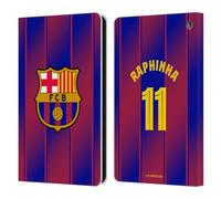 Head Case Designs Licenza Ufficiale FC Barcelona Raphinha 2025/26 Giocatori Home Kit Custodia Portafoglio in Pelle Compatibile con Fire HD 8/Fire HD 8 Plus 2020