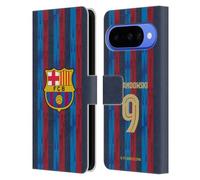 Head Case Designs Licenza Ufficiale FC Barcelona Robert Lewandowski 2022/23 Giocatori Home Kit Custodia Portafoglio in Pelle Compatibile con Google Pixel 10