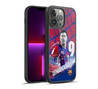 Head Case Designs Licenza Ufficiale FC Barcelona Robert Lewandowski 2023/24 Prima Squadra Cover in Gel Rinforzata [Protezione di Grado Militare] Compatibile con Apple iPhone 13 PRO Max