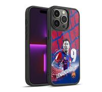 Head Case Designs Licenza Ufficiale FC Barcelona Robert Lewandowski 2023/24 Prima Squadra Cover in Gel Rinforzata [Protezione di Grado Militare] Compatibile con Apple iPhone 14 PRO