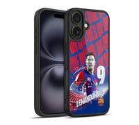 Head Case Designs Licenza Ufficiale FC Barcelona Robert Lewandowski 2023/24 Prima Squadra Cover in Gel Rinforzata [Protezione di Grado Militare] Compatibile con Apple iPhone 16