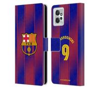 Head Case Designs Licenza Ufficiale FC Barcelona Robert?Lewandowski 2025/26 Giocatori Home Kit Custodia Portafoglio in Pelle Compatibile con Motorola Moto G Power (2023)