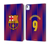 Head Case Designs Licenza Ufficiale FC Barcelona Robert?Lewandowski 2025/26 Giocatori Home Kit Custodia Portafoglio in Pelle Compatibile con Apple iPad Air 11 2020/2022/2024/2025