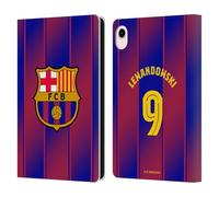 Head Case Designs Licenza Ufficiale FC Barcelona Robert?Lewandowski 2025/26 Giocatori Home Kit Custodia Portafoglio in Pelle Compatibile con Apple iPad Mini (2021/2024)