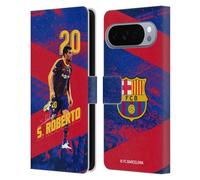 Head Case Designs Licenza Ufficiale FC Barcelona Sergio Roberto 2020/21 Prima Squadra Gruppo 1 Custodia Portafoglio in Pelle Compatibile con Google Pixel 10 Pro XL
