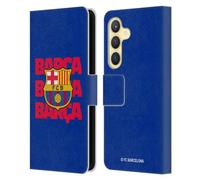 Head Case Designs Licenza Ufficiale FC Barcelona Stemma della Barca Grafica Custodia Portafoglio in Pelle Compatibile con Samsung Galaxy S24 5G