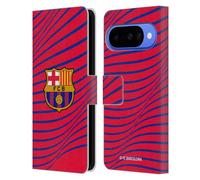 Head Case Designs Licenza Ufficiale FC Barcelona Texture Grafica Custodia Portafoglio in Pelle Compatibile con Google Pixel 10