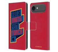 Head Case Designs Licenza Ufficiale FC Barcelona Tots Units Fem Forca Culé Custodia Portafoglio in Pelle Compatibile con Apple iPhone 17 Air