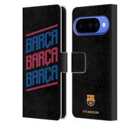 Head Case Designs Licenza Ufficiale FC Barcelona Triplo FORCA BARCA Custodia Portafoglio in Pelle Compatibile con Google Pixel 10