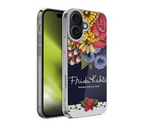 Head Case Designs Licenza Ufficiale Frida Kahlo Boccioli Floreale Rosso Custodia in Gel [Protezione di Grado Militare] Compatibile con Apple iPhone 17