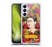 Head Case Designs Licenza Ufficiale Frida Kahlo Pattern Ritratto Floreale Rosso Custodia in Gel [Protezione di Grado Militare] Compatibile con Samsung Galaxy A16 5G E Compatibile con MagSafe